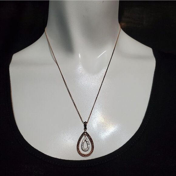 NWT Kohl's 14 Karat Rose Gold Plated Pendant - Picture 2 of 5